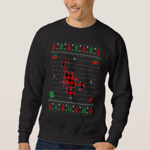 Hässliche Weihnachts-Rotkarierte Skorpion passende Sweatshirt