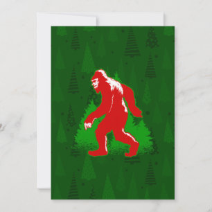 hässliche Weihnachtsbäume mit bigfoot yeti Weihnac Einladung