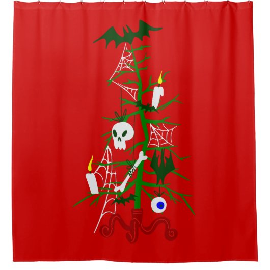 hässliche Weihnachtsbaummöwe Duschvorhang (Vorderseite)