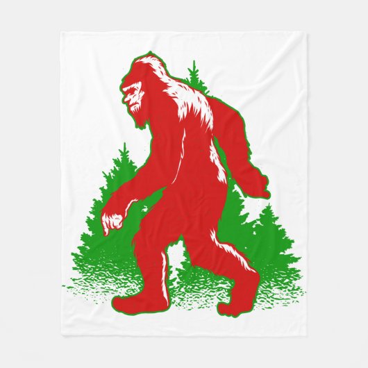 hässliche Weihnachtsbräune yeti Fleecedecke (Vorderseite)