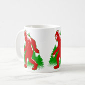 hässliche Weihnachtsbräune yeti Kaffeetasse (Vorderseite Links)