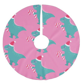 hässliche Weihnachtsdinosaurier trex Schneeflocken Polyester Weihnachtsbaumdecke