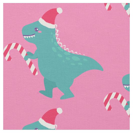 hässliche Weihnachtsdinosaurier trex Schneeflocken Stoff (Nahaufnahme)