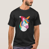 hässliche Weihnachtsfantasie unicorn santa claus f T-Shirt (Vorderseite)