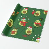 hässliche Weihnachtsfeier avocado santa Geschenkpapier (Ungerollt)