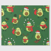 hässliche Weihnachtsfeier avocado santa Geschenkpapier (Flach)