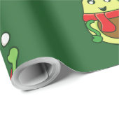 hässliche Weihnachtsfeier avocado santa Geschenkpapier (Rolleneckpunkt)