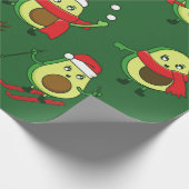 hässliche Weihnachtsfeier avocado santa Geschenkpapier (Ecke)