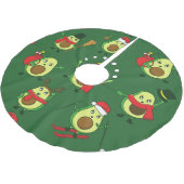 hässliche Weihnachtsfeier avocado santa Polyester Weihnachtsbaumdecke (Schrägansicht)