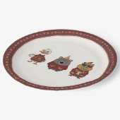 Hässliche Weihnachtsfeier-Charakter-Teller Pappteller (Schrägansicht)