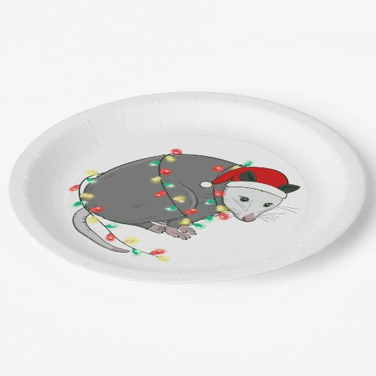 hässliche Weihnachtsfeier Pappteller (Schrägansicht)