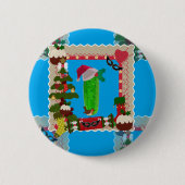 hässliche Weihnachtsfeige Button (Vorderseite)