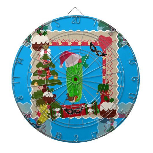 hässliche Weihnachtsfeige Dartscheibe (vorne)