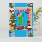 hässliche Weihnachtsfeige Feiertagskarte (Stehend Vorderseite)