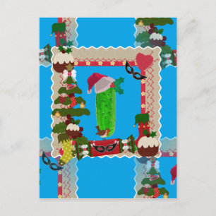 hässliche Weihnachtsfeige Feiertagspostkarte