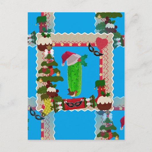 hässliche Weihnachtsfeige Feiertagspostkarte (Vorderseite)