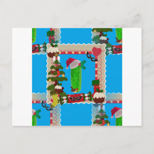 hässliche Weihnachtsfeige Feiertagspostkarte