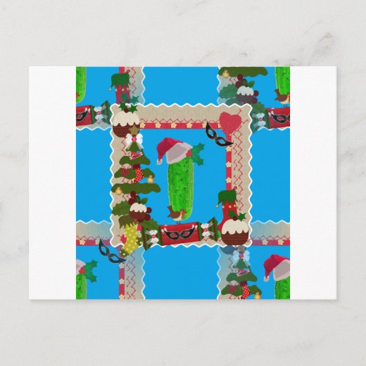 hässliche Weihnachtsfeige Feiertagspostkarte (Vorderseite)