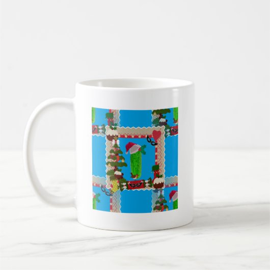hässliche Weihnachtsfeige Kaffeetasse (Links)