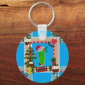 hässliche Weihnachtsfeige Schlüsselanhänger (Vorderseite)