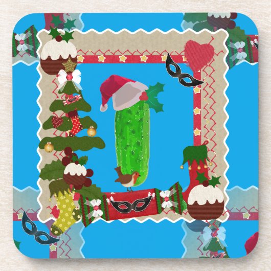 hässliche Weihnachtsfeige Untersetzer (Vorderseite)