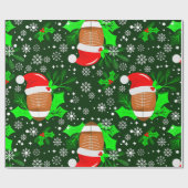 hässliche Weihnachtsfussball-Weihnachtslieder Geschenkpapier (Flach)