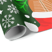 hässliche Weihnachtsfussball-Weihnachtslieder Geschenkpapier (Rolleneckpunkt)