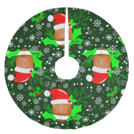 hässliche Weihnachtsfussball-Weihnachtslieder Polyester Weihnachtsbaumdecke