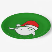 hässliche Weihnachtsgeister, spitzfindig, gruselig Pappteller (Schrägansicht)