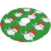 hässliche Weihnachtsgeister, spitzfindig, gruselig Polyester Weihnachtsbaumdecke (Schrägansicht)