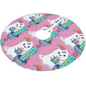 hässliche Weihnachtsghost-Weihnachtskaktus Polyester Weihnachtsbaumdecke (Schrägansicht)