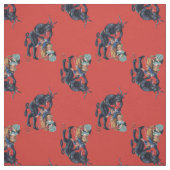 hässliche Weihnachtskrampus antiken Rot Stoff (Muster)