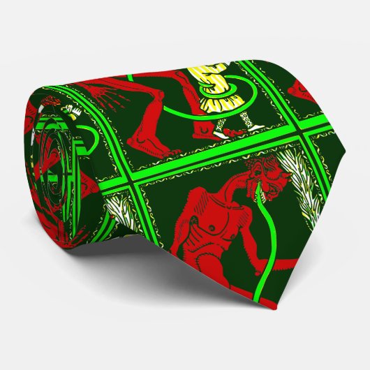 hässliche Weihnachtskrampuskind viktorianisch Krawatte (Gerollt)