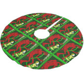 hässliche Weihnachtskrampuskind viktorianisch Polyester Weihnachtsbaumdecke (Schrägansicht)