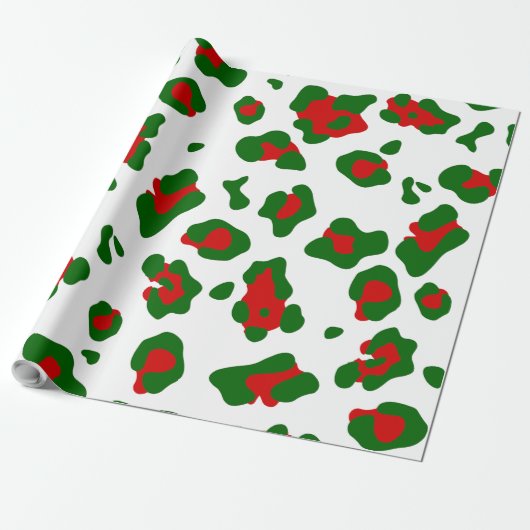 hässliche Weihnachtsleoparden Geschenkpapier (Ungerollt)