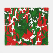 hässliche Weihnachtslieder-Camouflage Fleecedecke (Vorderseite (Horizontal))
