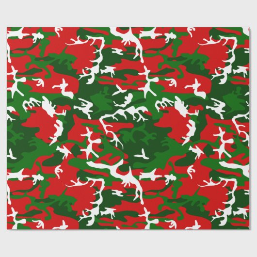 hässliche Weihnachtslieder-Camouflage Geschenkpapier (Flach)