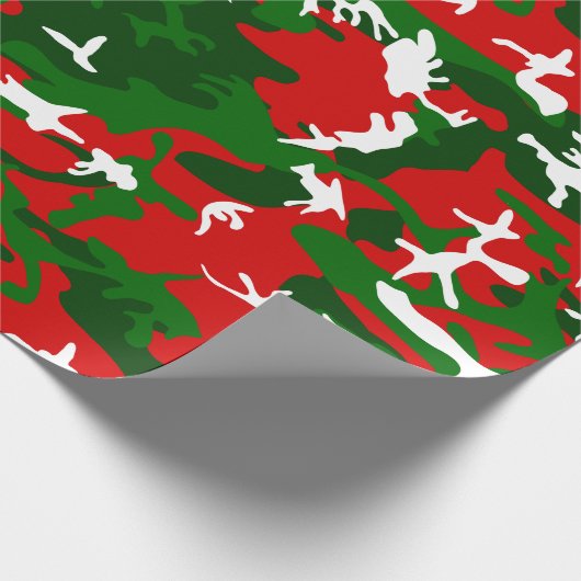 hässliche Weihnachtslieder-Camouflage Geschenkpapier (Ecke)
