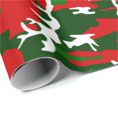 hässliche Weihnachtslieder-Camouflage Geschenkpapier (Rolleneckpunkt)