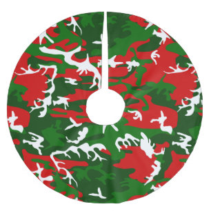 hässliche Weihnachtslieder-Camouflage Polyester Weihnachtsbaumdecke
