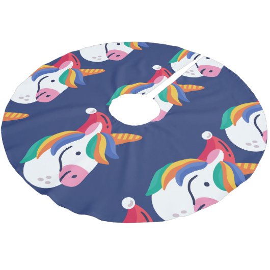 hässliche Weihnachtslieder Polyester Weihnachtsbaumdecke (Schrägansicht)