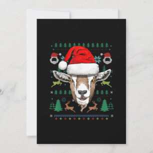 Hässliche Weihnachtsmann-Weihnachtsgeschenk Ziege Feiertagskarte