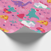 hässliche Weihnachtspizza unicorn Wassermelone Sch Geschenkpapier (Ecke)