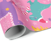 hässliche Weihnachtspizza unicorn Wassermelone Sch Geschenkpapier (Rolleneckpunkt)