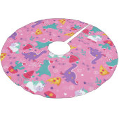 hässliche Weihnachtspizza unicorn Wassermelone Sch Polyester Weihnachtsbaumdecke (Schrägansicht)