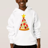 hässliche Weihnachtspizzabaum lustige italienische Hoodie (Vorderseite)