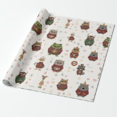 Hässliche Weihnachtspullover-Charaktere-Wrap-Papie Geschenkpapier (Ungerollt)