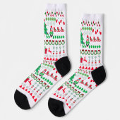 Hässliche Weihnachtspullover-Elemente Socken (Linkes Detail)