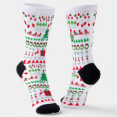 Hässliche Weihnachtspullover-Elemente Socken (Gewinkelt)