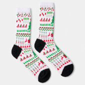 Hässliche Weihnachtspullover-Elemente Socken (Rechts)